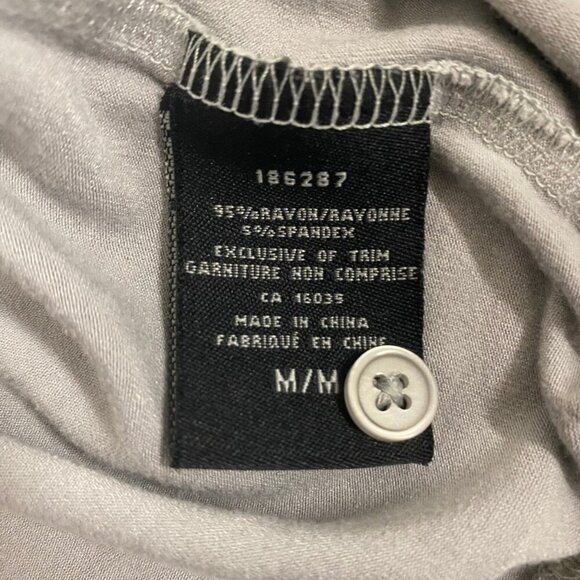 Marvin Richards New York Taupe Ruffle Trim Long Sleeve Top – Size M - Picture 7 of 7